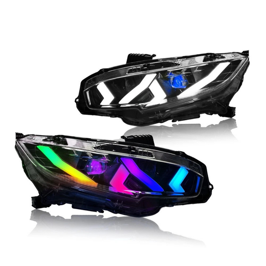 RBG Lambo Inspired Sequential Headlights - 10th Gen Civic